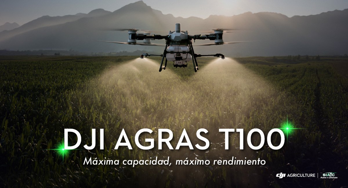 DJI Agras T100 dron agrícola