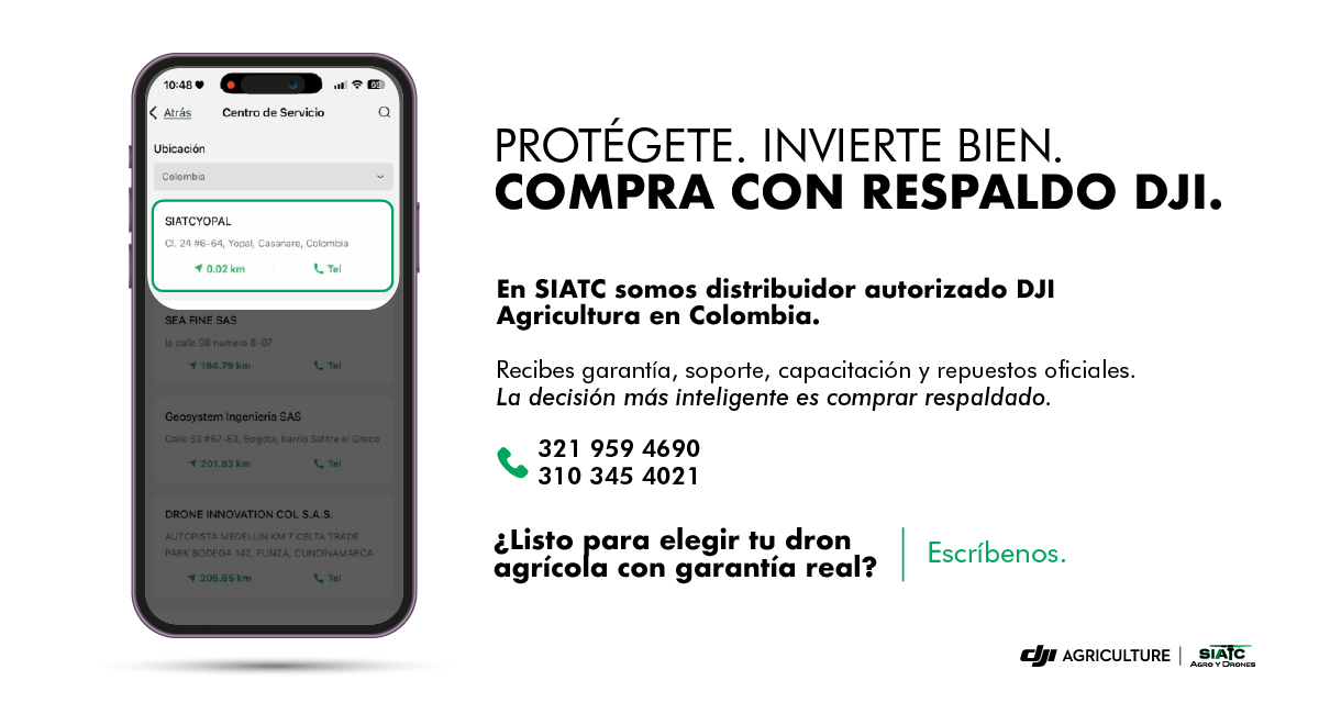 ¿Por qué es fundamental comprar tu dron agrícola a un distribuidor autorizado DJI en Colombia? Guía completa antes de invertir